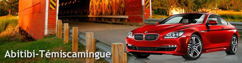 Bannière localisation concessionnaires Automobile Abitibi-Témiscamingue