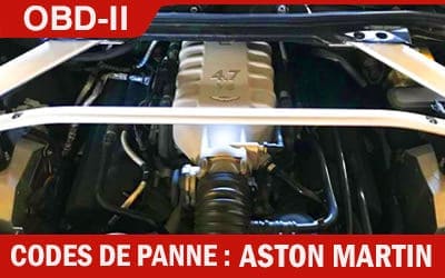 Codes de panne OBD2 Aston Martin