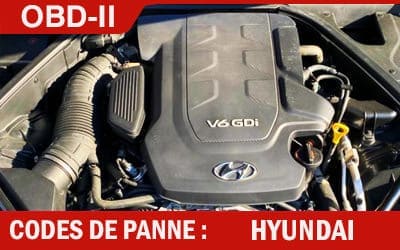 Codes de panne OBD2 Hyundai
