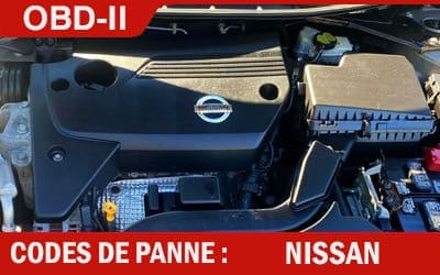 Codes de panne OBD2 Nissan
