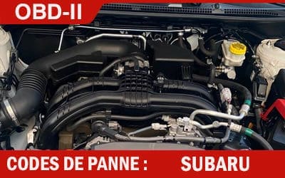Codes panne OBD2 Subaru