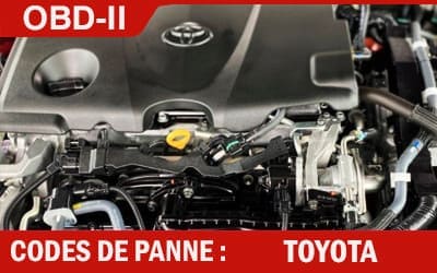 Codes panne OBD2 Toyota