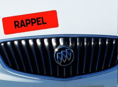 Rappels pour véhicules Buick