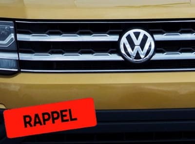 Rappels pour véhicule Volkswagen